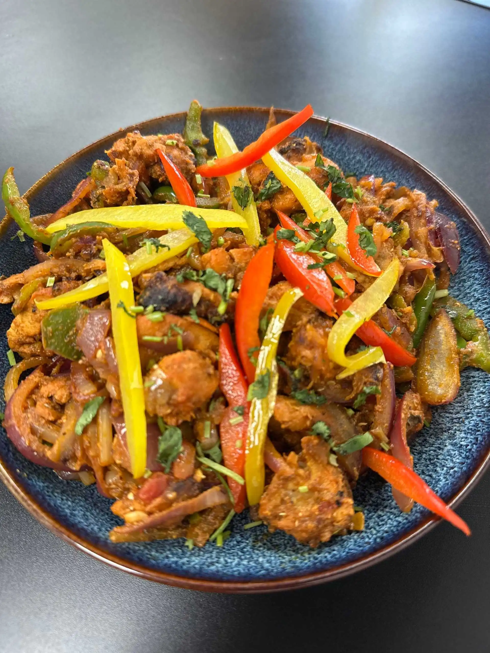 Delicious Tawa Chicken Sukka at The Samosa Shop in Edmonton, AB